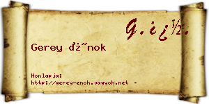 Gerey Énok névjegykártya